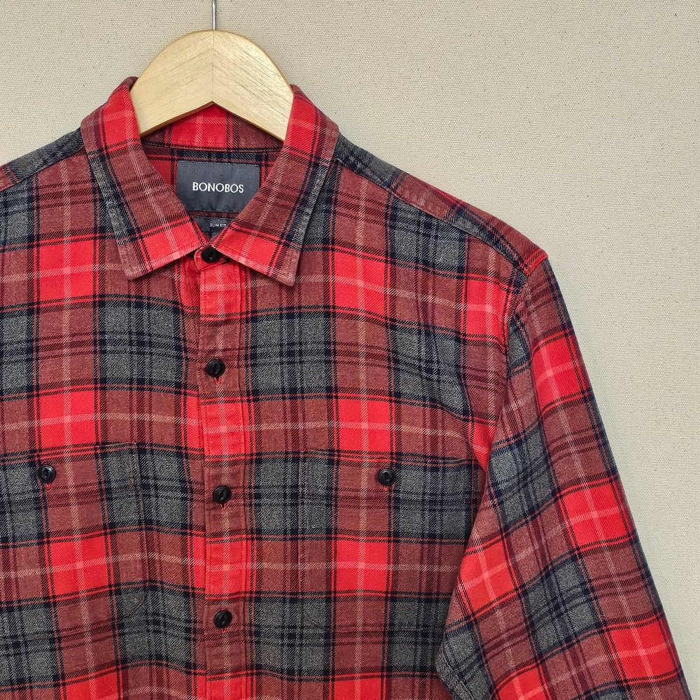 Bonobos Slim Fit Flannel Button Down M
